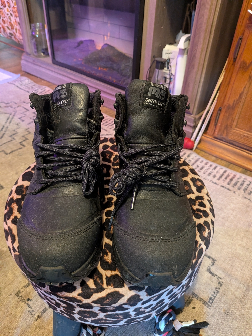Timberland PRO Black Lace-Up Steel-toe Work Boots